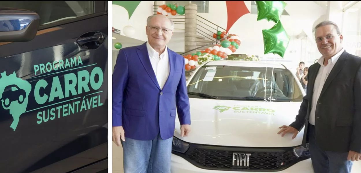 Geraldo Alckmin visitou duas concessionárias em Valparaíso (GO), que registraram aumentos de 31% e 50% na venda de veículos de entrada flex, com 80% de reciclabilidade e baixa emissão de CO2