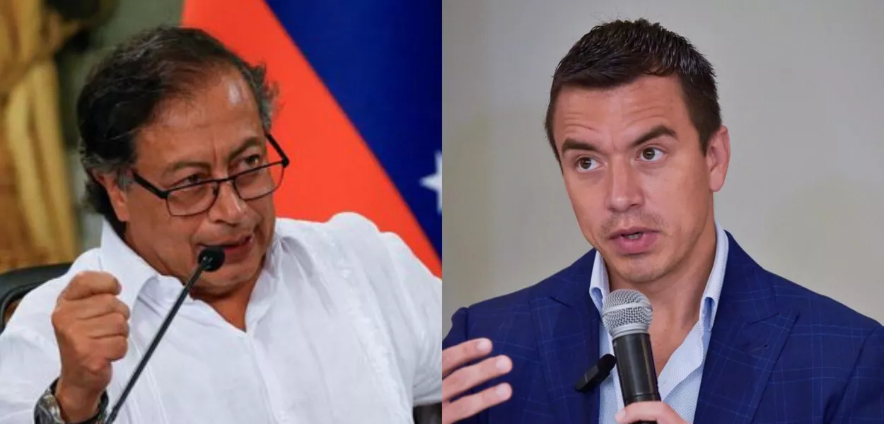 Gustavo Petro e Daniel Noboa