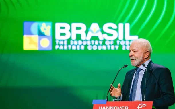 Presidente Lula durante cerimônia de Abertura da Feira Industrial de Hannover, na Alemanha