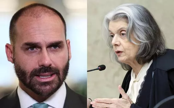 Eduardo Bolsonaro e Cármen Lúcia