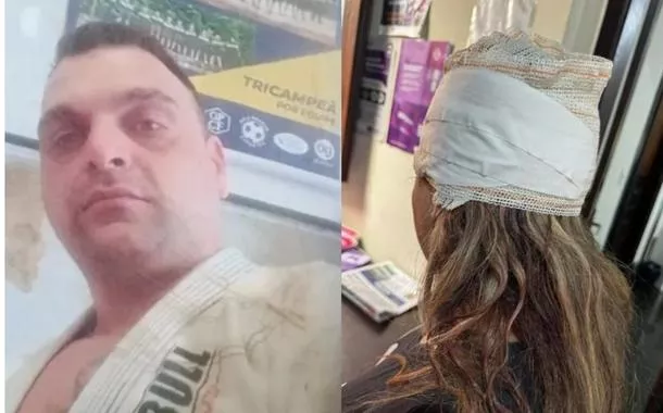 Um lutador de jiu-jítsu de 38 anos foi preso após espancar a esposa e ferir a filha, uma criança de seis meses