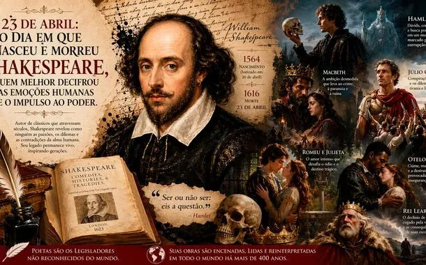 23 de abril: o dia em que nasceu e morreu Shakespeare, o maior intérprete das paixões humanas e do poder