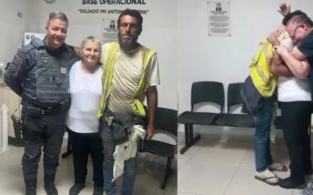 Vídeo mostra reencontro de homem com a mãe, de 70 anos, que não acreditava que filho ainda estava vivo