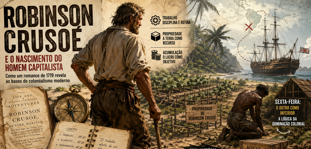 Robinson Crusoé e o nascimento do homem capitalista: como um romance de 1719 revela as bases do colonialismo moderno