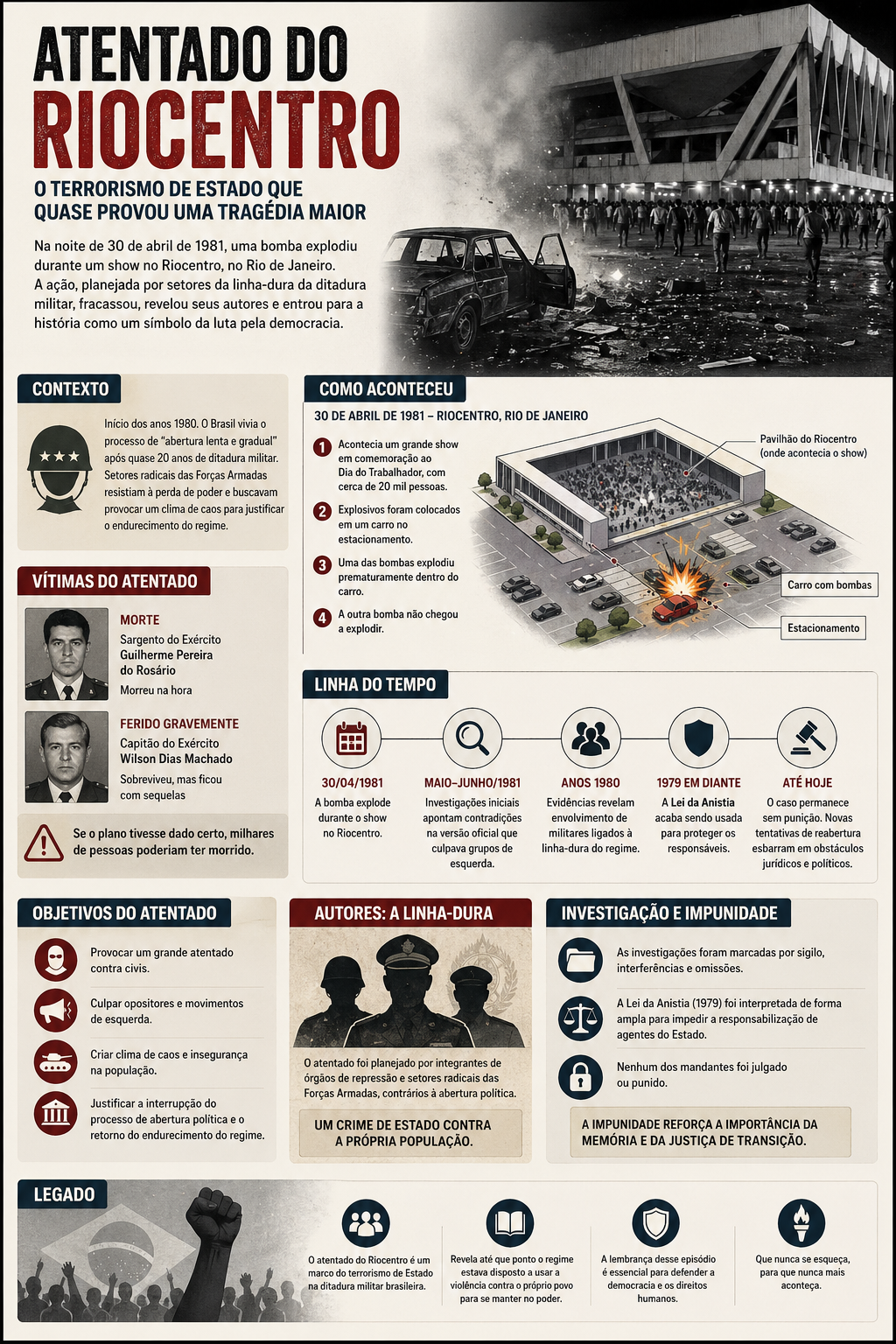 Como foi o atentado no Riocentro