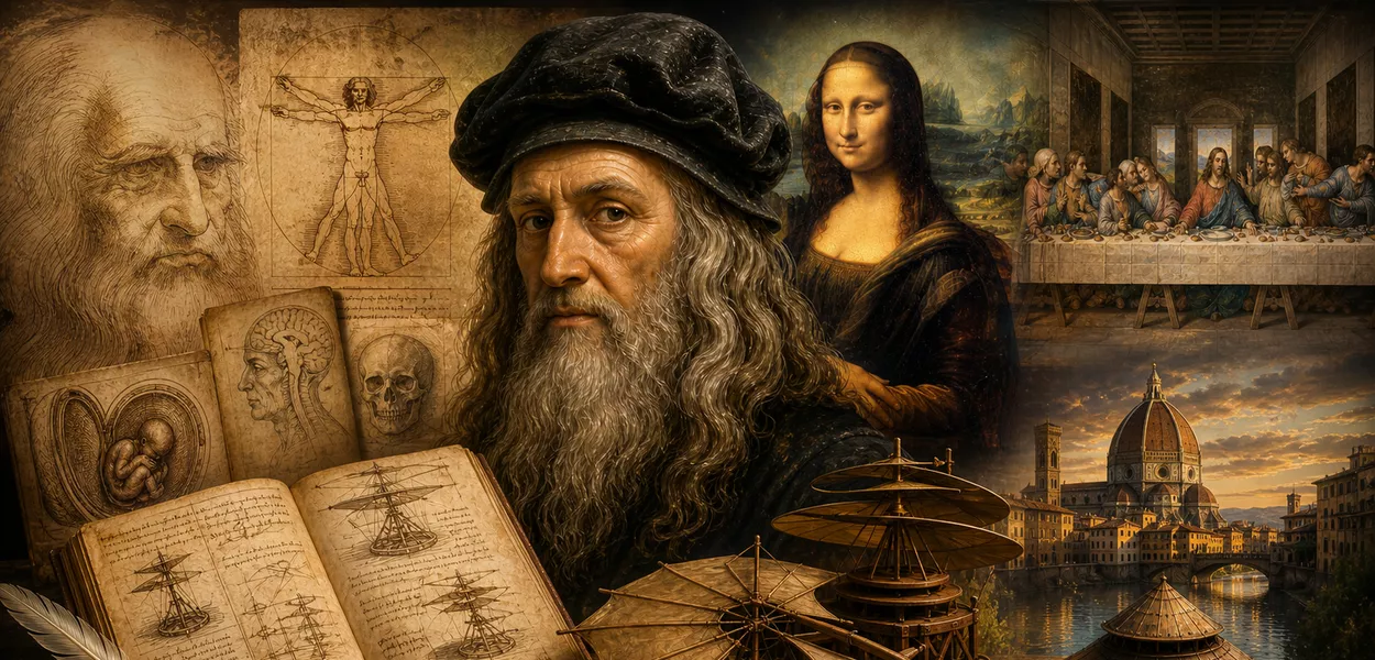 Leonardo da Vinci: o gênio renascentista que atravessa séculos e volta ao centro do mundo contemporâneo