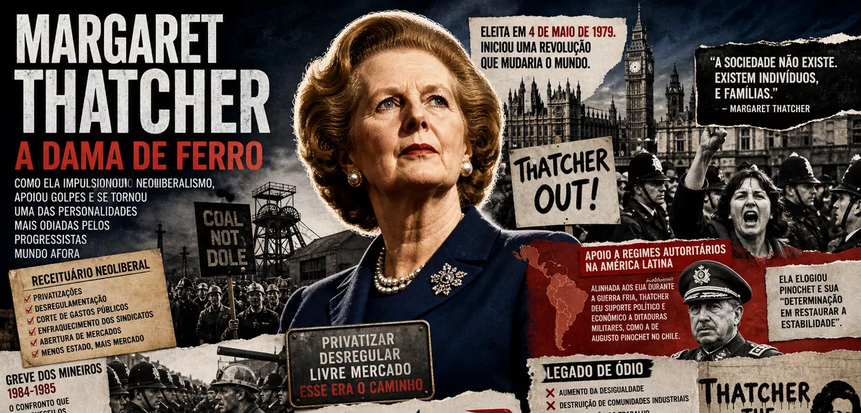 A dama de ferro que dividiu o mundo: como Margaret Thatcher impulsionou o neoliberalismo e se tornou alvo de rejeição global