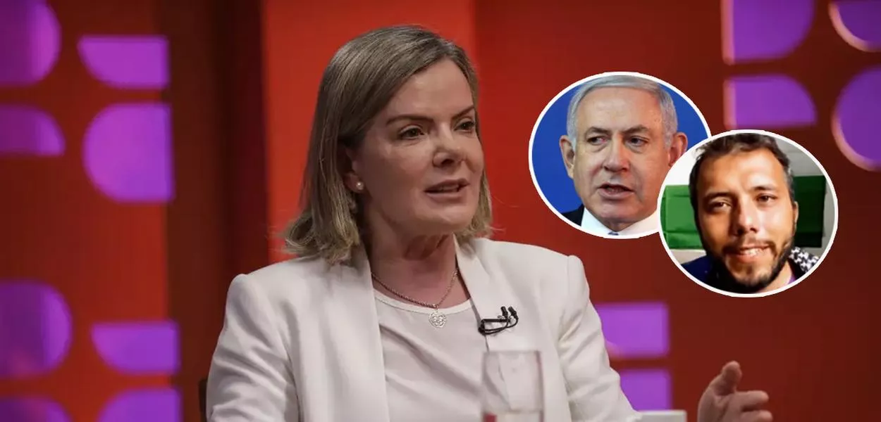 Gleisi Hoffmann, Benjamin Netanyahu e Thiago Ávila