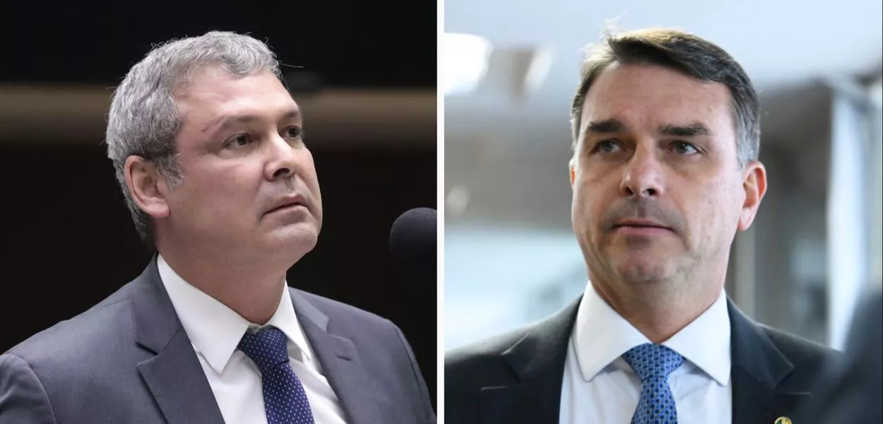 Lindbergh Farias e Flávio Bolsonaro