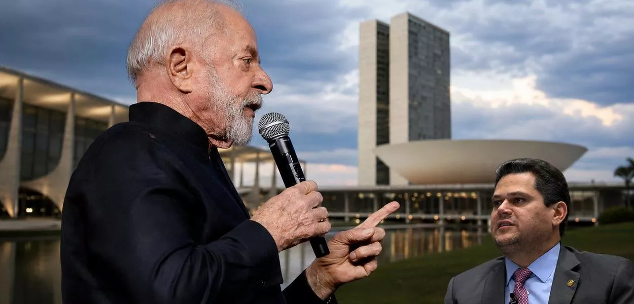 Lula, Davi Alcolumbre, Congresso e Planalto, em Brasília