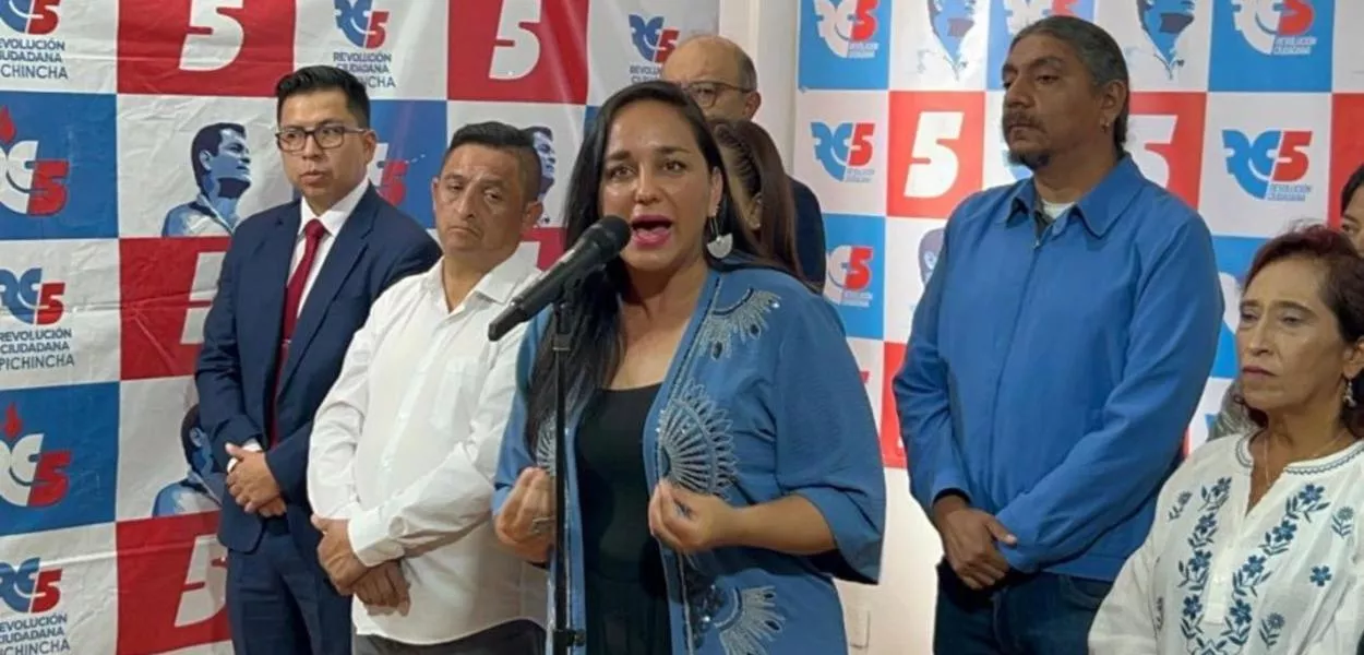 Gabriela Rivadaneira, presidenta do Partido da Revolição Cidadã do Equador