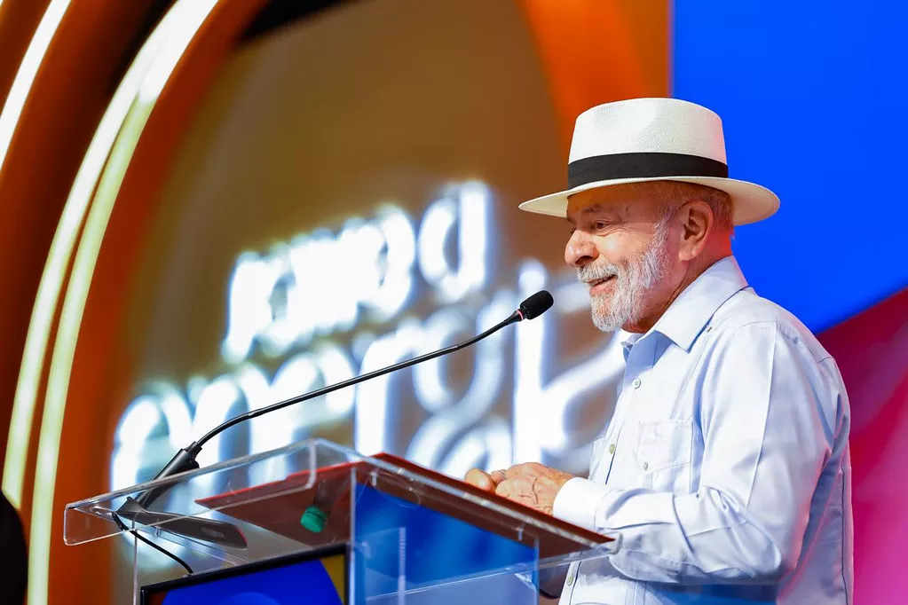 Presidente da República, Luiz Inácio Lula da Silva, durante o evento SENTE A ENERGIA: Investimentos em Energia e Melhorias no Luz Para Todos, no salão principal do Centro Internacional de Convenções do Brasil (CICB). Brasília - DF.