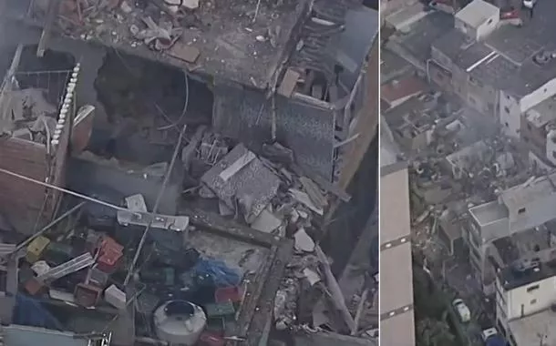 Imóveis atingidos por explosão  no bairro do Jaguaré, Zona Oeste de SP