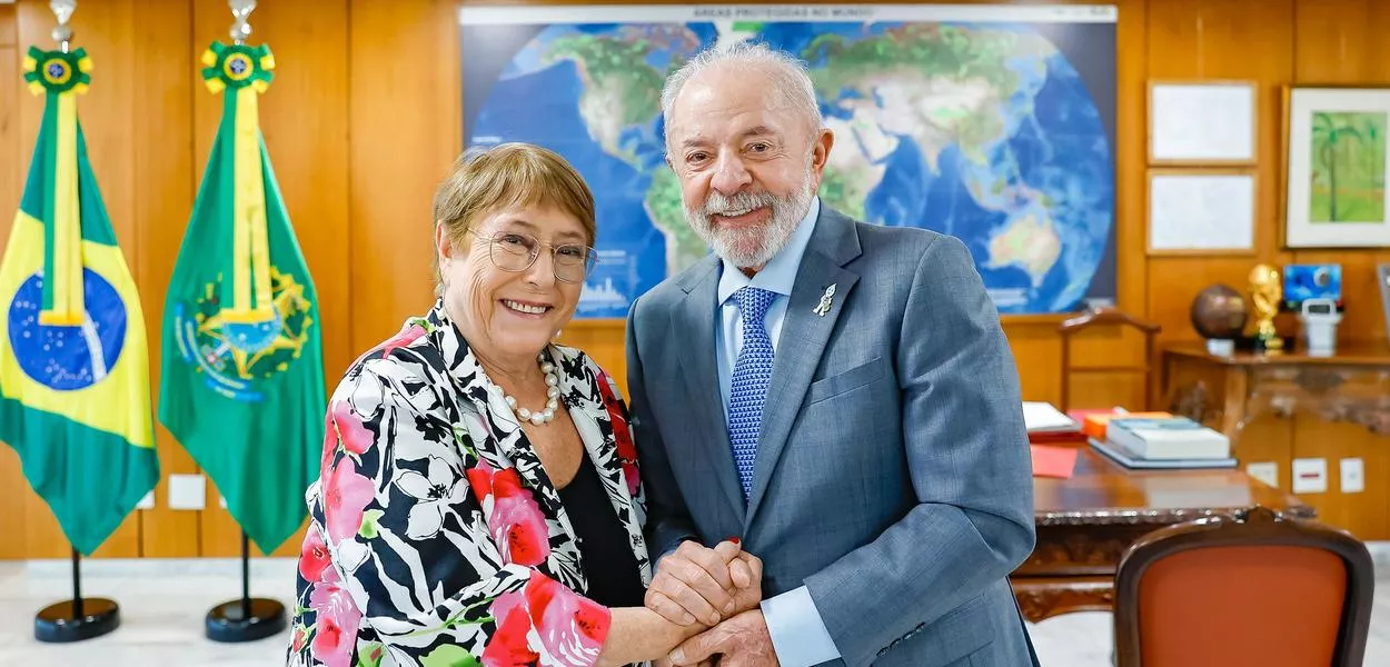Michelle Bachelet e Luiz Inácio Lula da Silva