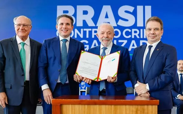 Presidente da República, Luiz Inácio Lula da Silva, durante Lançamento do Programa Brasil Contra o Crime Organizado, no Palácio do Planalto. Brasília-DF.
