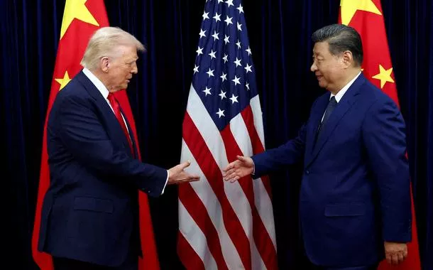 Presidentes dos EUA, Donald Trump, e da China Xi Jinping
