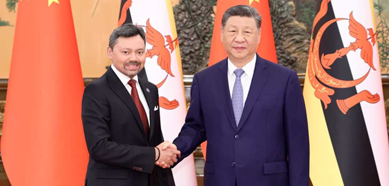 Ampliação: Xi Jinping reúne-se com o príncipe herdeiro de Brunei