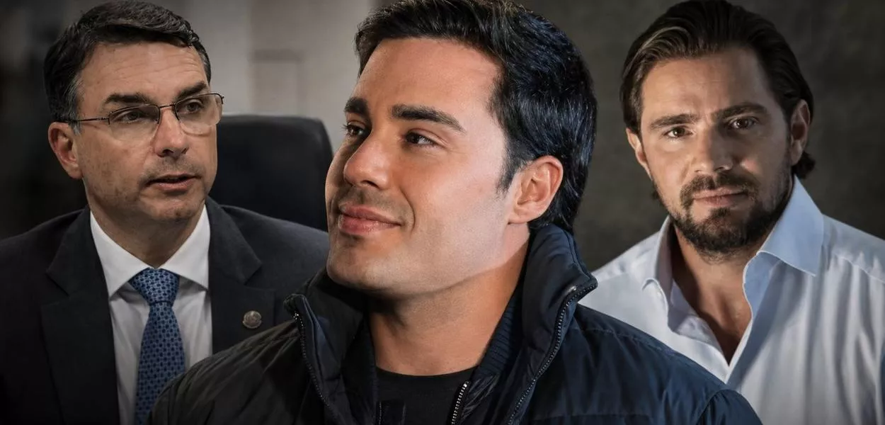 Flávio Bolsonaro, Thiago Miranda e Daniel Vorcaro
