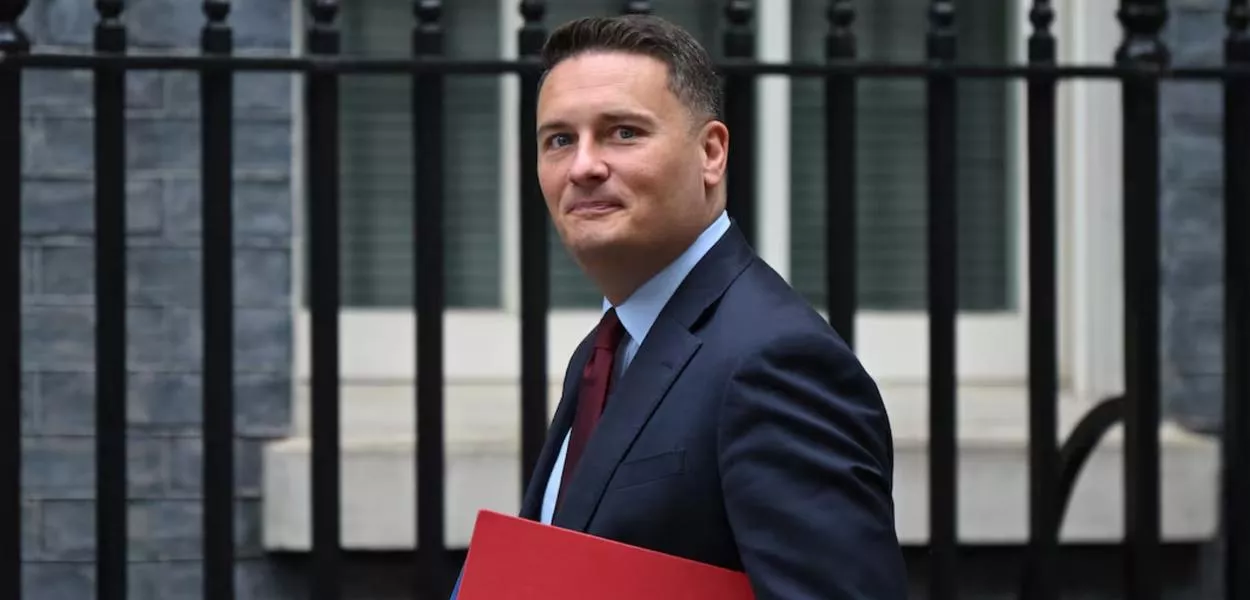 O ex-secretário de Estado da Saúde e Assistência Social do Reino Unido, Wes Streeting. 