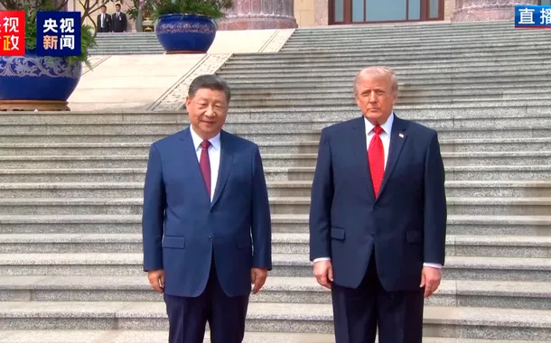 Xi Jinping realiza cerimônia de boas-vindas ao presidente dos EUA