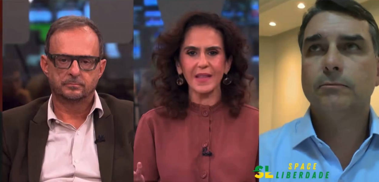 Flávio Bolsonaro se enrola todo na Globonews e não explica por que dinheiro de Vorcaro foi para seu irmão Eduardo