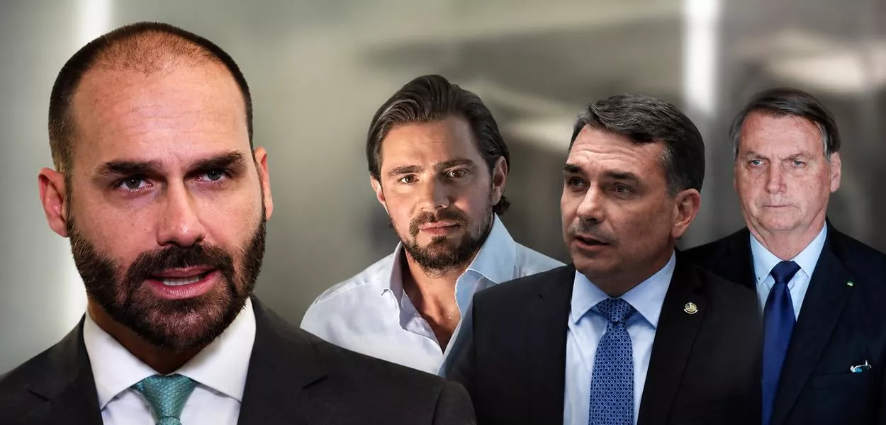Eduardo Bolsonaro, Daniel Vorcaro, Flávio e Jair Bolsonaro