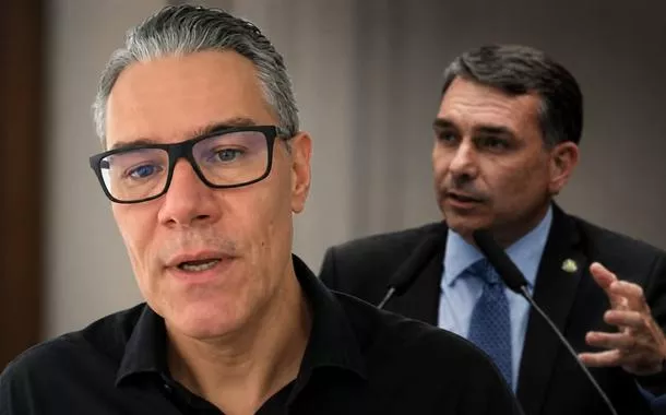 Vinícius Casalino e Flávio Bolsonaro