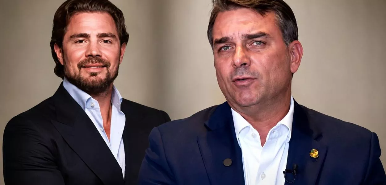 Daniel Vorcaro e Flávio Bolsonaro