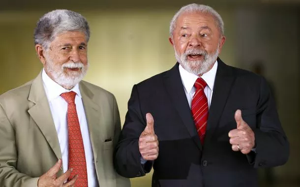 Brasília (DF), 01/06/2023 - O assessor especial da presidência, Celso Amorim, e o presidente Luiz Inácio Lula da Silva durante recepção ao presidente da Finlândia, Sauli Niinistö, no Palácio do Itamaraty 