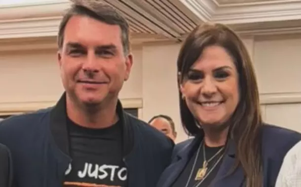 Cotada para vice, Simone Marquetto se reúne com Flávio Bolsonaro