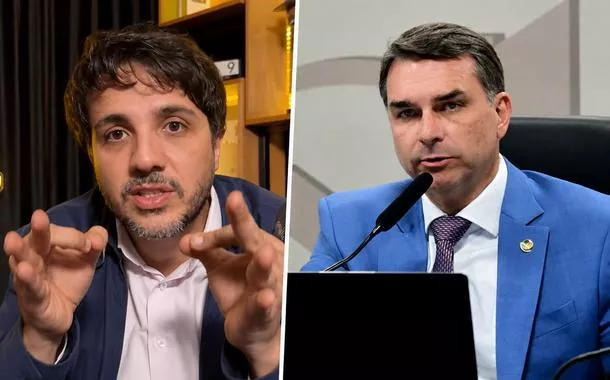Renan Santos e Flávio Bolsonaro