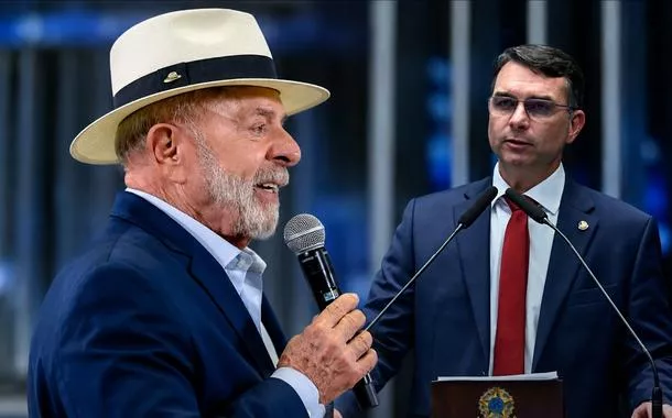 Lula e Flávio Bolsonaro