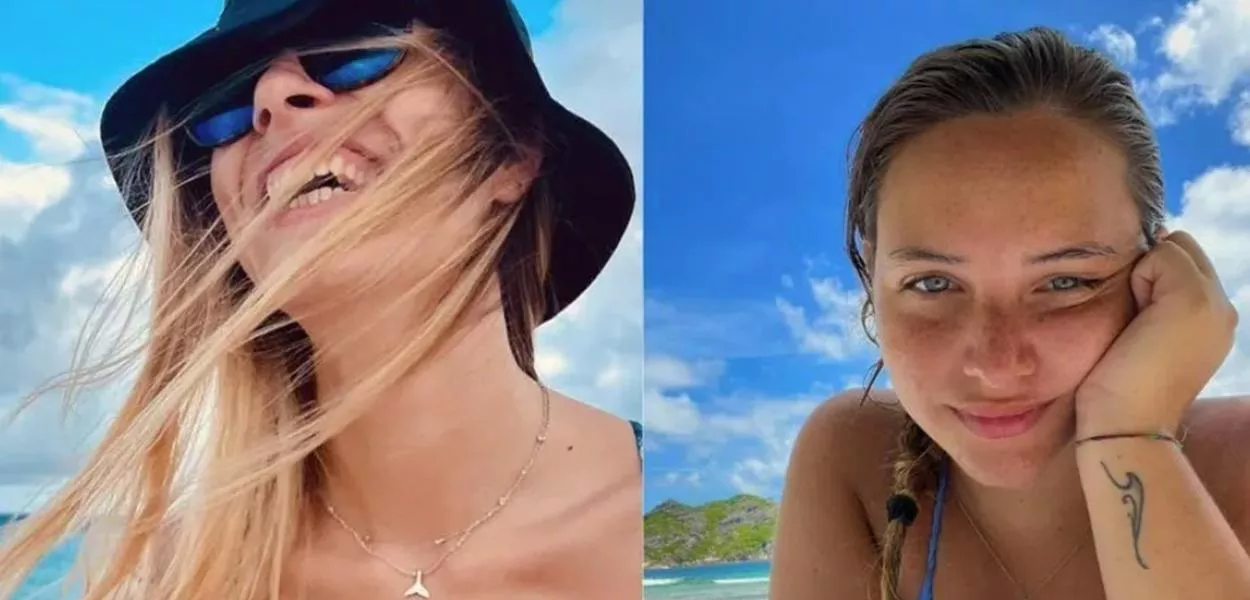 Da esquerda para direita, pesquisadora Muriel Oddenino e Giorgia Sommacal, filha da professora Mônica Montefalcone