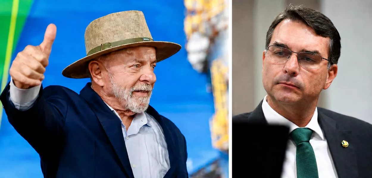 Lula e Flávio Bolsonaro
