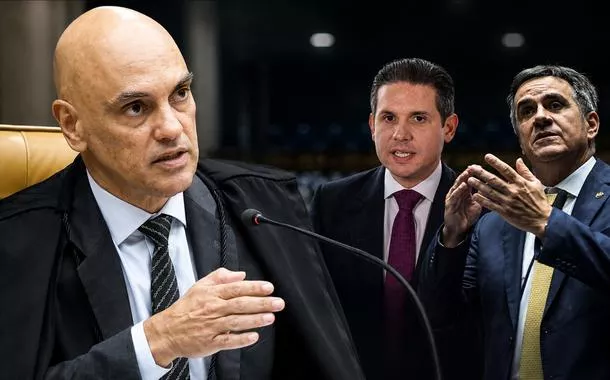 Alexandre de Moraes, Hugo Motta e Ciro Nogueira
