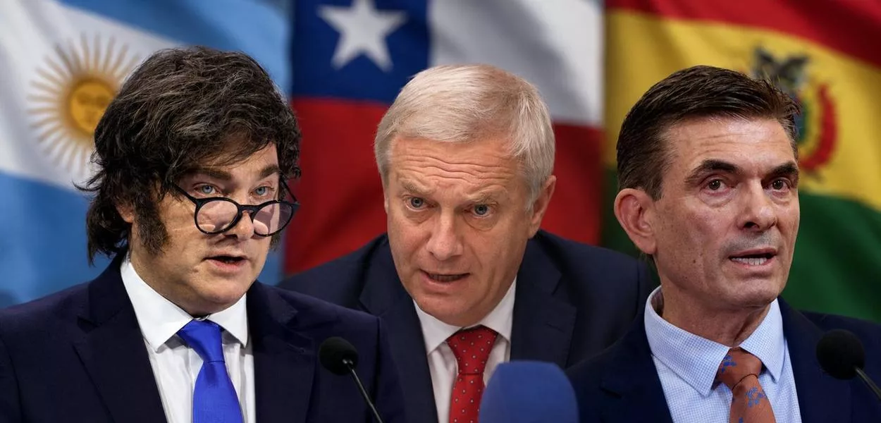Javier Milei, Antonio Kast e Rodrigo Paz