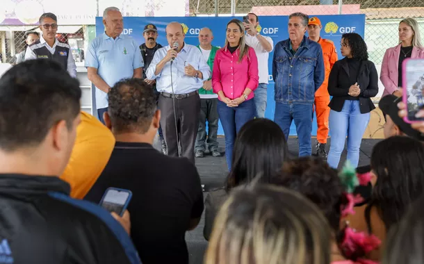 Ibaneis Rocha anunciou em 2024 a obra da feira, na presença de Celina Leão (à direita)