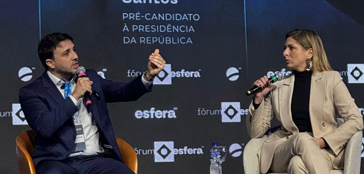 Renan Santos e Daniela Lima