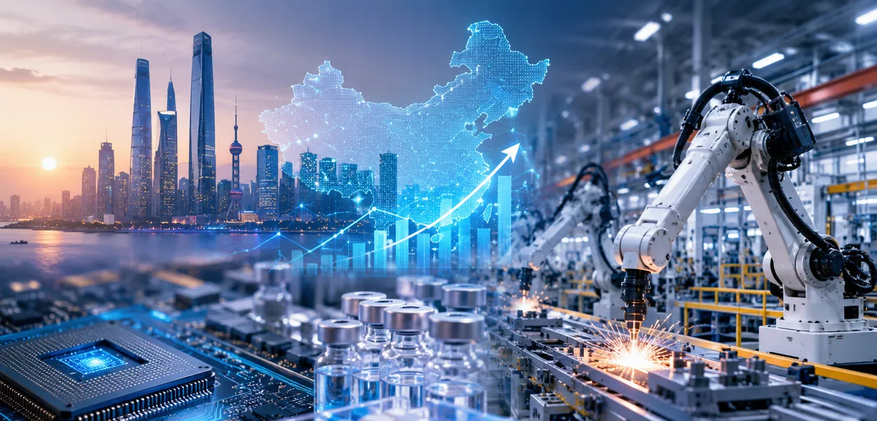 Lucros industriais da China avançam 18,2% com impulso de setores de alta tecnologia