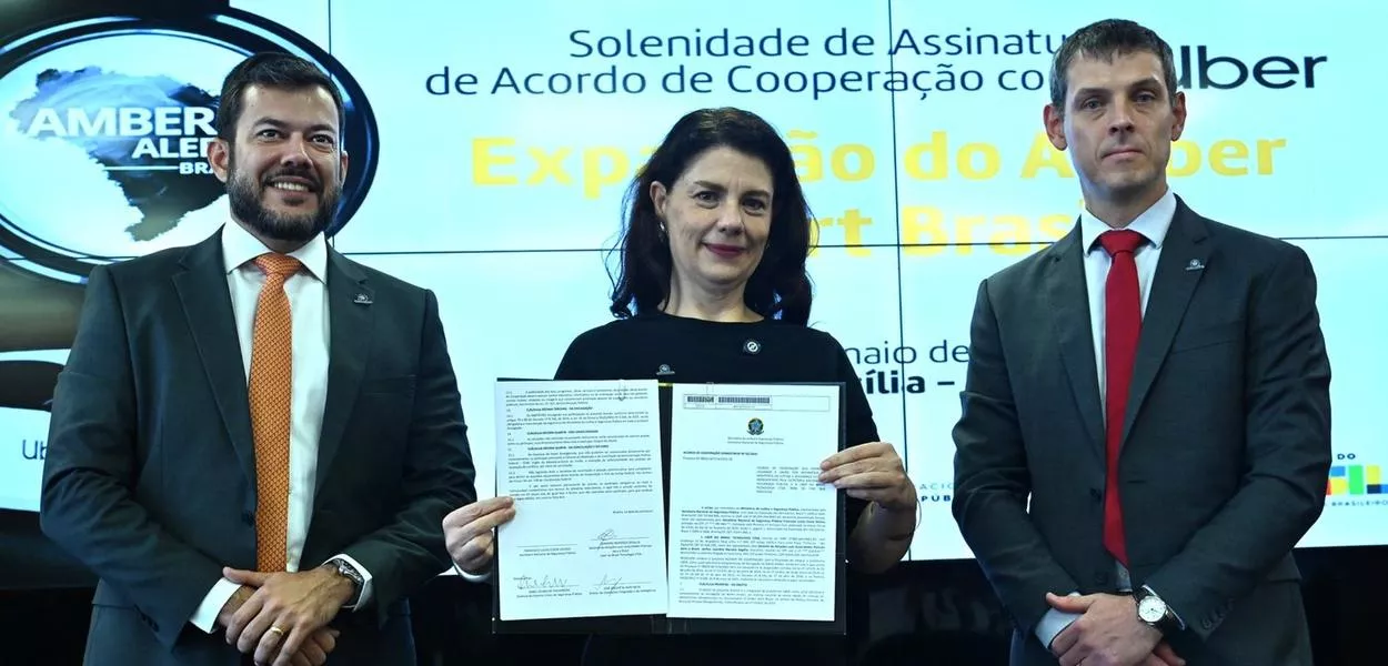 Assinatura de Acordo de Cooperação Técnica entre MJSP e Uber no âmbito do Programa Amber Alert Brasil