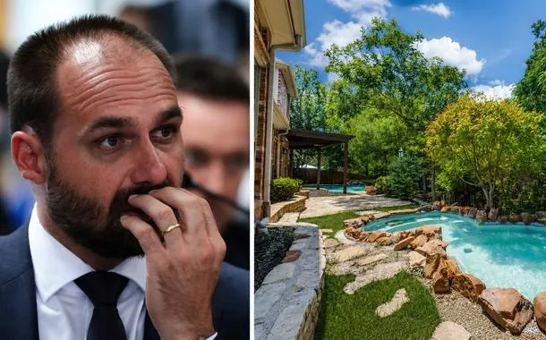 Eduardo Bolsonaro e a mansão onde ele mora nos Estados Unidos