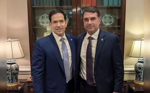 Marco Rubio e Flávio Bolsonaro
