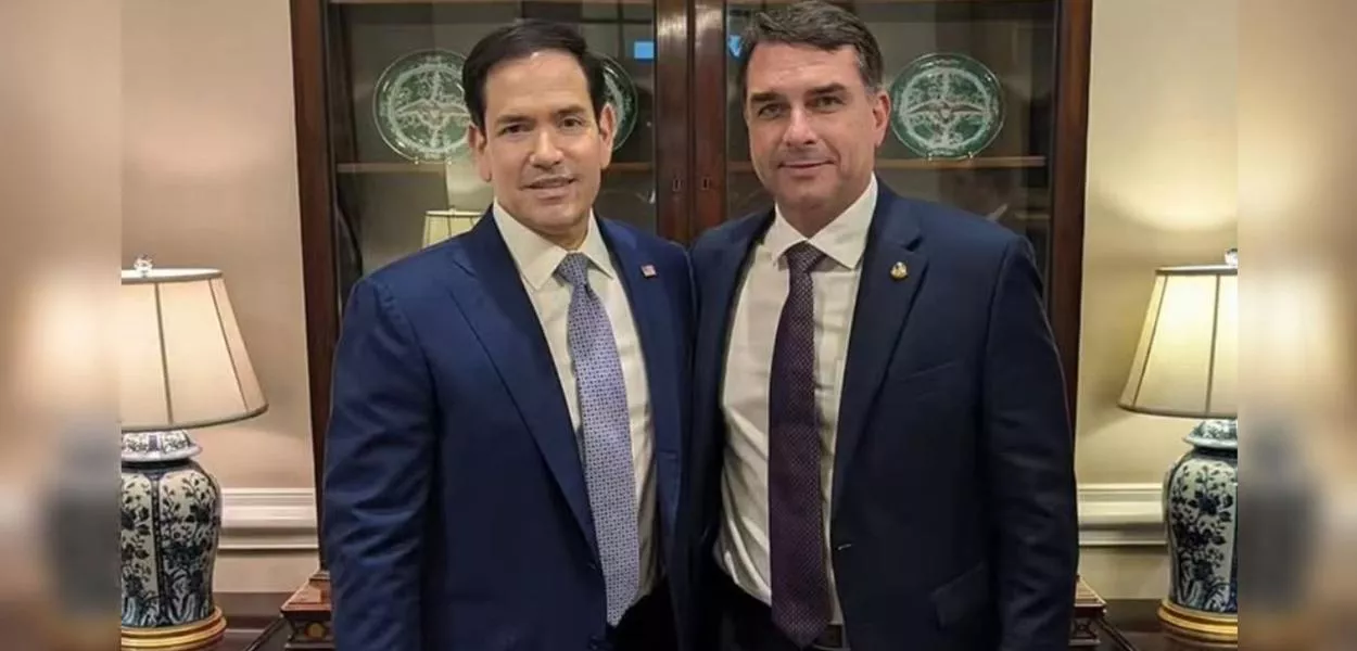 Marco Rubio e Flávio Bolsonaro