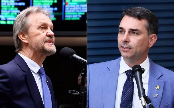 Pedro Uczai e Flávio Bolsonaro