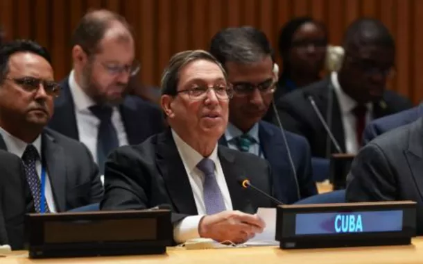 O chanceler cubano Bruno Rodríguez em reunião na ONU sobre Nova Governança Global  (28/05/26)