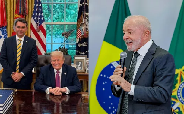 Flávio Bolsonaro, Donald Trump e Lula
