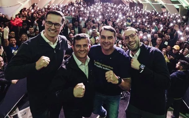 Deltan Dallgnol, Sergio Moro, Flávio Bolsonaro e Filipe Barros