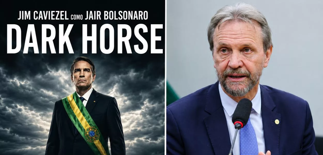 Cartaz sobre Dark Horse e Pedro Uczai