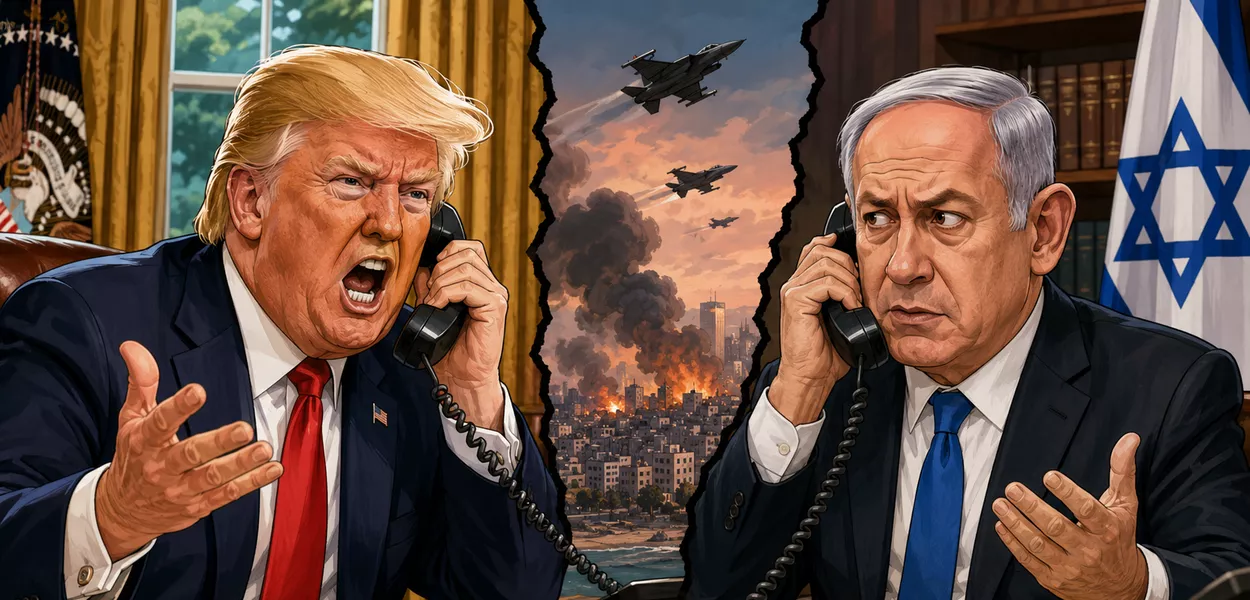'Você estaria na prisão se não fosse por mim': confira suposto telefonema entre Trump e Netanyahu