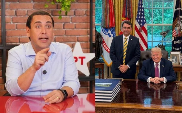 Éden Valadares, Flávio Bolsonaro e Donald Trump